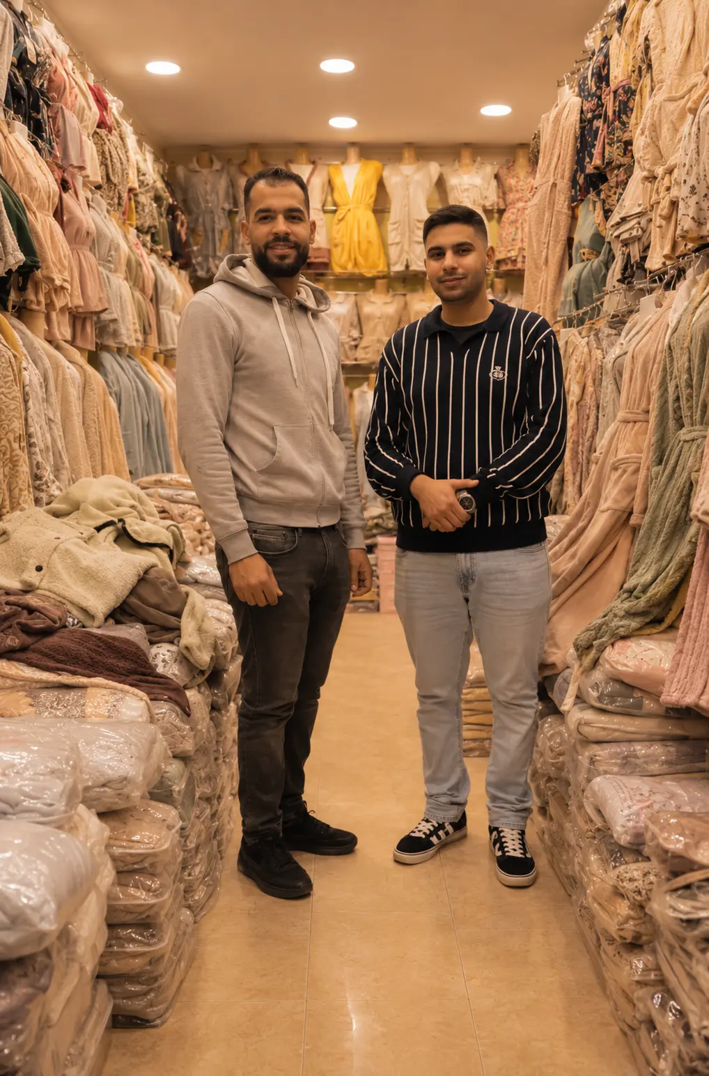 Cliente essayant une tenue en boutique